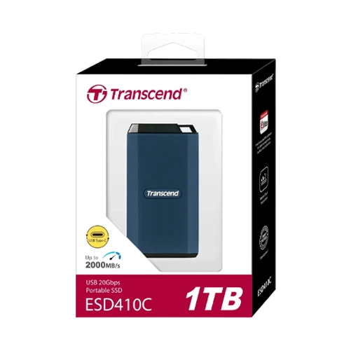 Transcend ESD410 1TB External SSD, Up to 2000MB/s, IPX5 Water-Resistant, USB 3.2...