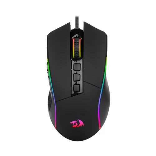 Redragon Plank M812 RGB Wired Gaming Mouse, 16000 DPI Optical Resolution, Switchable DPI, 5 On-Board Memory Profiles, 9 Dynamic Backlit Modes, Black