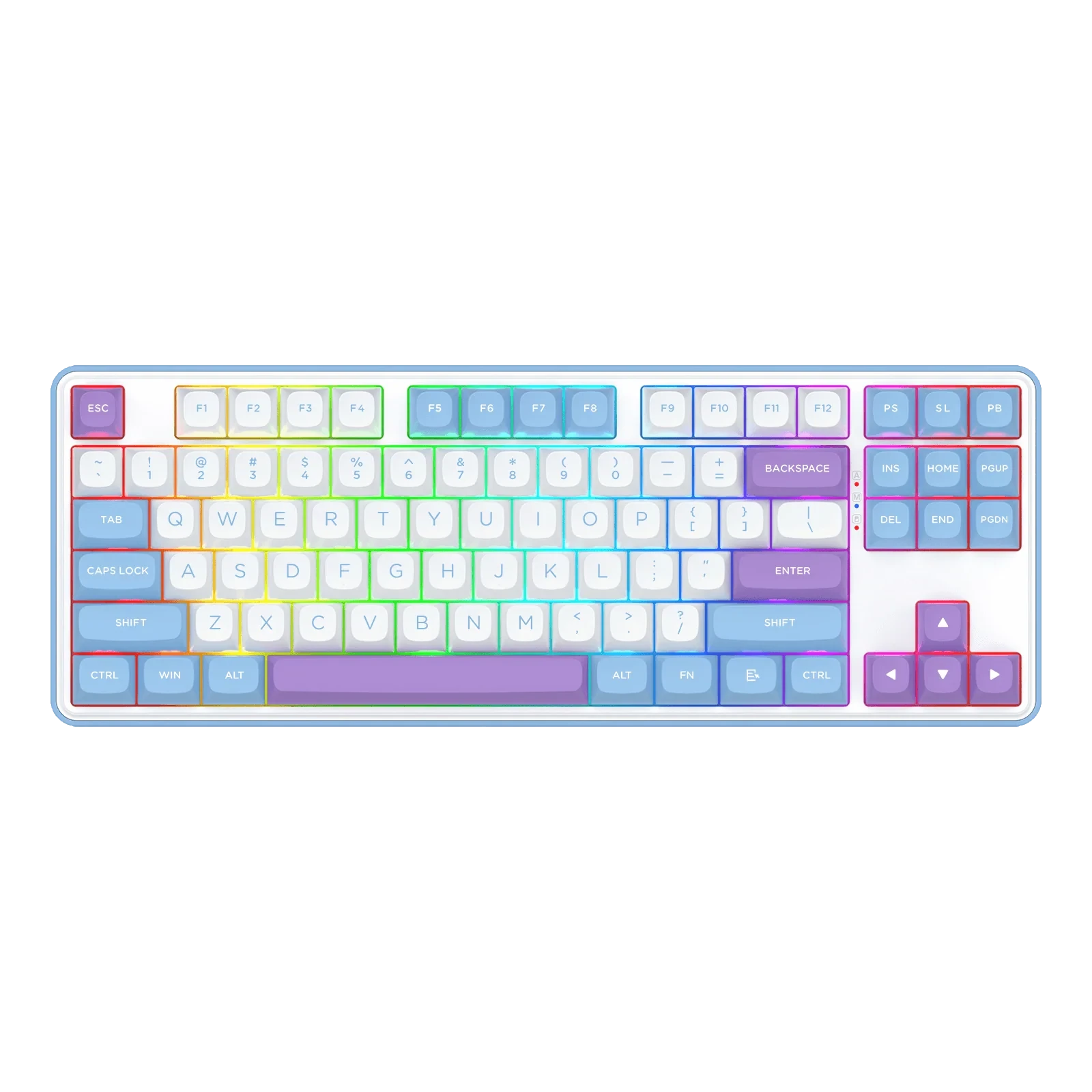 Redragon K707WBP PRO Star Blade, 80%, Membrane Switches, Mixed White/Blue, 3 Modes