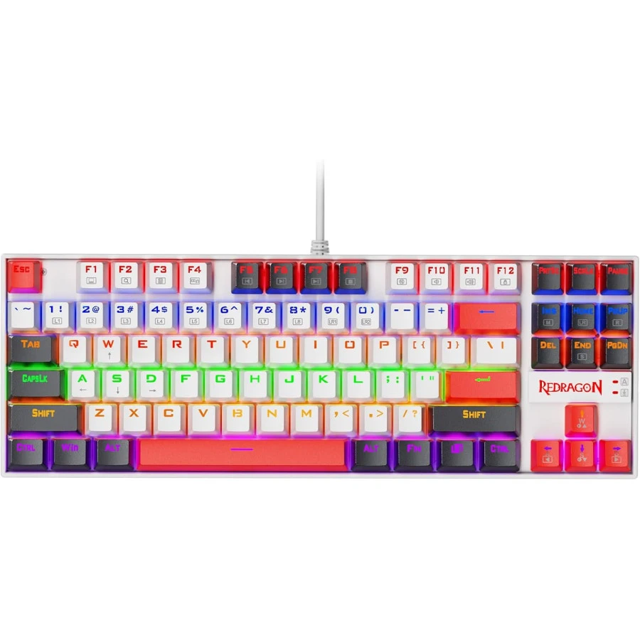 Redragon K552WLR Kumara , 80% , mixed WLR , Red switches , Wired